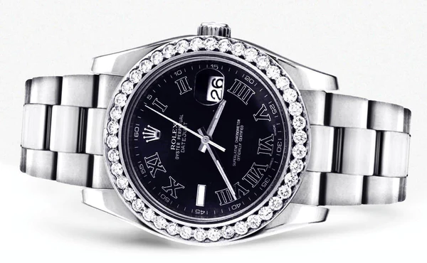Diamond-Rolex-Datejust-2-Stainless-Steel-Black-Roman-Numeral-Dial-41-MM-2.webp