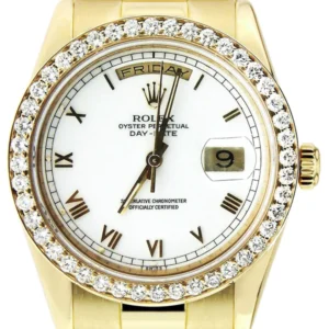 Diamond Rolex Day-Date | 18K Yellow Gold
