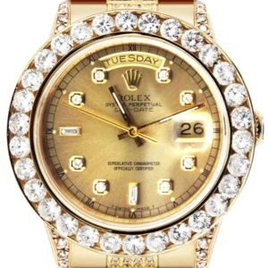 Diamond Rolex Day-Date | 18K Yellow Gold