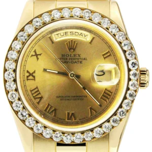 Diamond Rolex Day-Date | 18K Yellow Gold