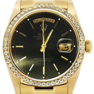 Diamond Rolex Day-Date | 18K Yellow Gold | 36 Mm