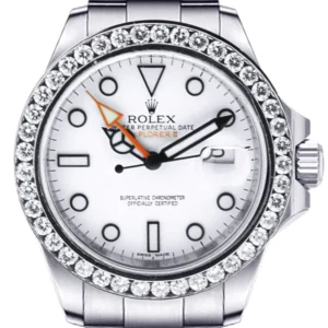 Diamond Rolex Explorer 2 | Stainless Steel | 42 Mm