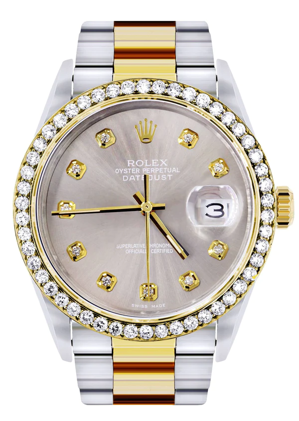 Diamond-Rolex-Mens-Watch-Datejust-16233-36Mm-Grey-Dial-Oyster-Band-1.webp