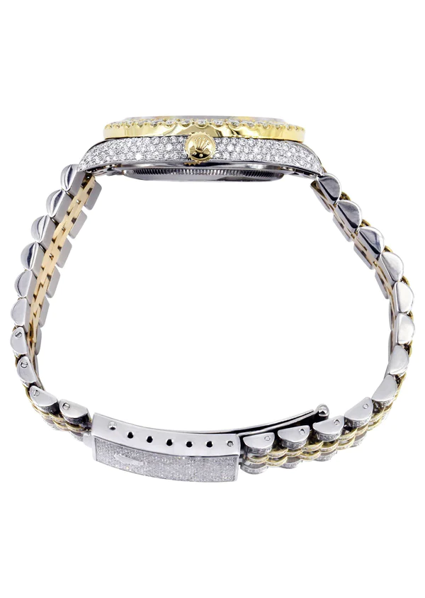Iced-Out-Rolex-Datejust-36-MM-Two-Tone-10-Carats-of-Diamonds-Blue-Roman-Diamond-Dial-4.webp