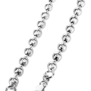 Mens Dog Tag Bracelet 10K White Gold