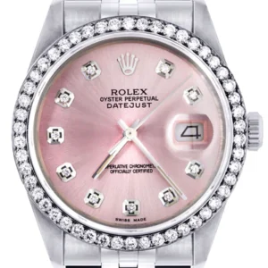 Mens Rolex Datejust Watch 16200 | 36Mm | Pink Dial | Jubilee Band