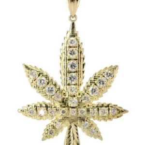 Pot Leaf 10K Gold Pendant | 13.5 Grams