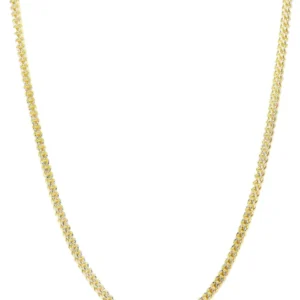 10K Gold Hollow Diamond Cut Franco Chain – Men’s Gold Chain