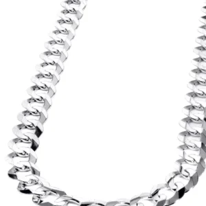 10K Solid Cuban Link Mens Gold Chain – Men’s White Gold Chain