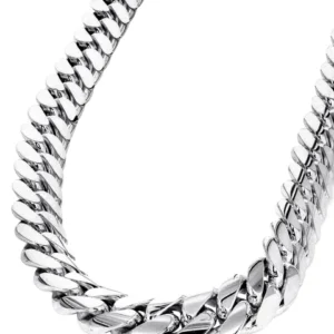 Buy Solid Miami Cuban Link Gold Chain | 14K White Gold