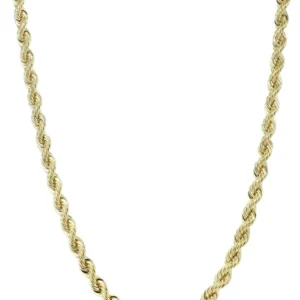 14K Gold Solid Rope Chain For Sale