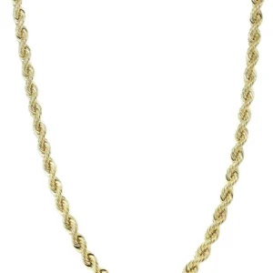 Buy 10K Gold Mens Solid Rope Chain – Gold Chain