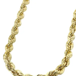 14K Gold Solid Rope Chain For Sale