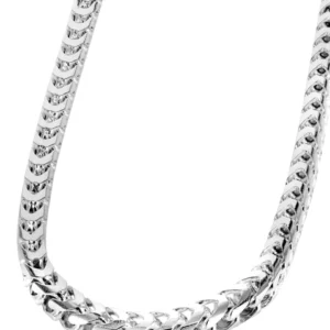 Buy Mens 10K Solid Franco Gold Chain | 10K White Gold Chain
