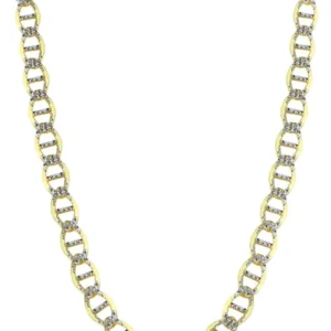 10K Mens Diamond Cut Mariner Gold Chain