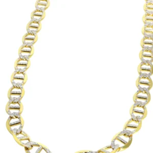 10K Mens Diamond Cut Mariner Gold Chain