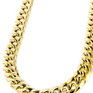 10K Gold Hollow Miami Cuban Link Chain – Men’s Gold Chain