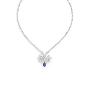 Joséphine Aigrette Impériale pendant - White gold, sapphire, diamonds