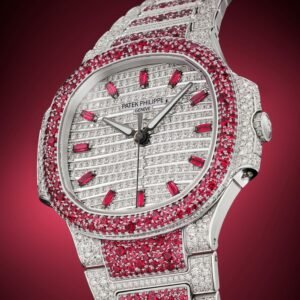 Buy Patek Philippe 7118/1452G-001 Nautilus Haute Joaillerie White Gold Set With Rubies & Diamonds - BRAND NEW