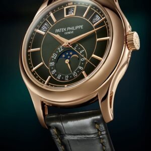 Buy Patek Philippe 5205R-011 Complications Annual Calendar Moon Phases Rose Gold Olive Green Dial