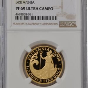 2008 1/2 oz Proof Gold Britannia Coin NGC PF69